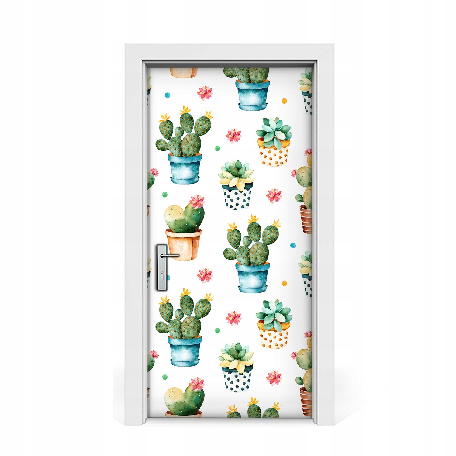 

Naklejka na drzwi Ręcznie malowany kaktus 95x205
