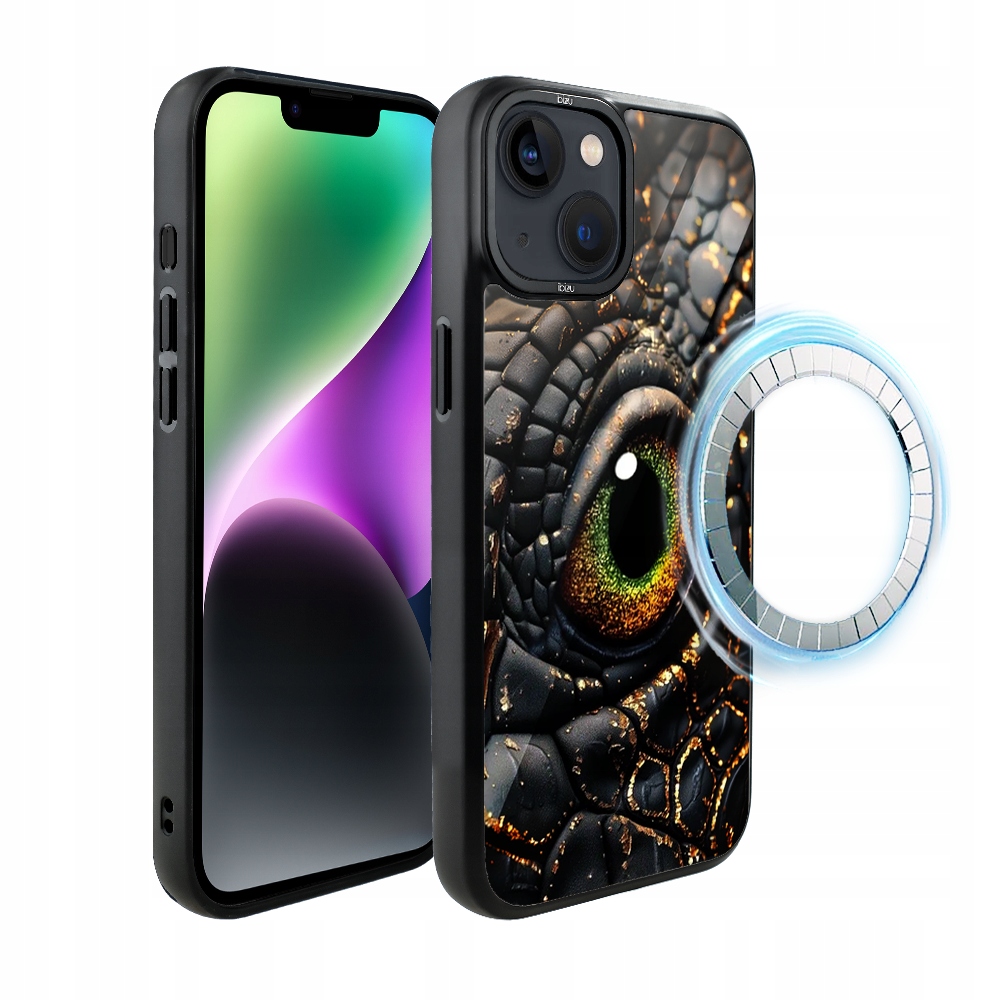 Matný Pouzdro Ibizu DropGuard pro iPhone 14 Plus s MagSafe, barva Amber Dragon