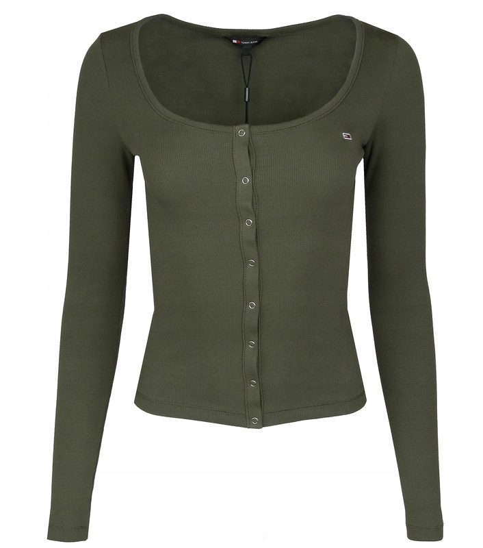 Tommy Jeans dámská halenka, Slim, khaki, S