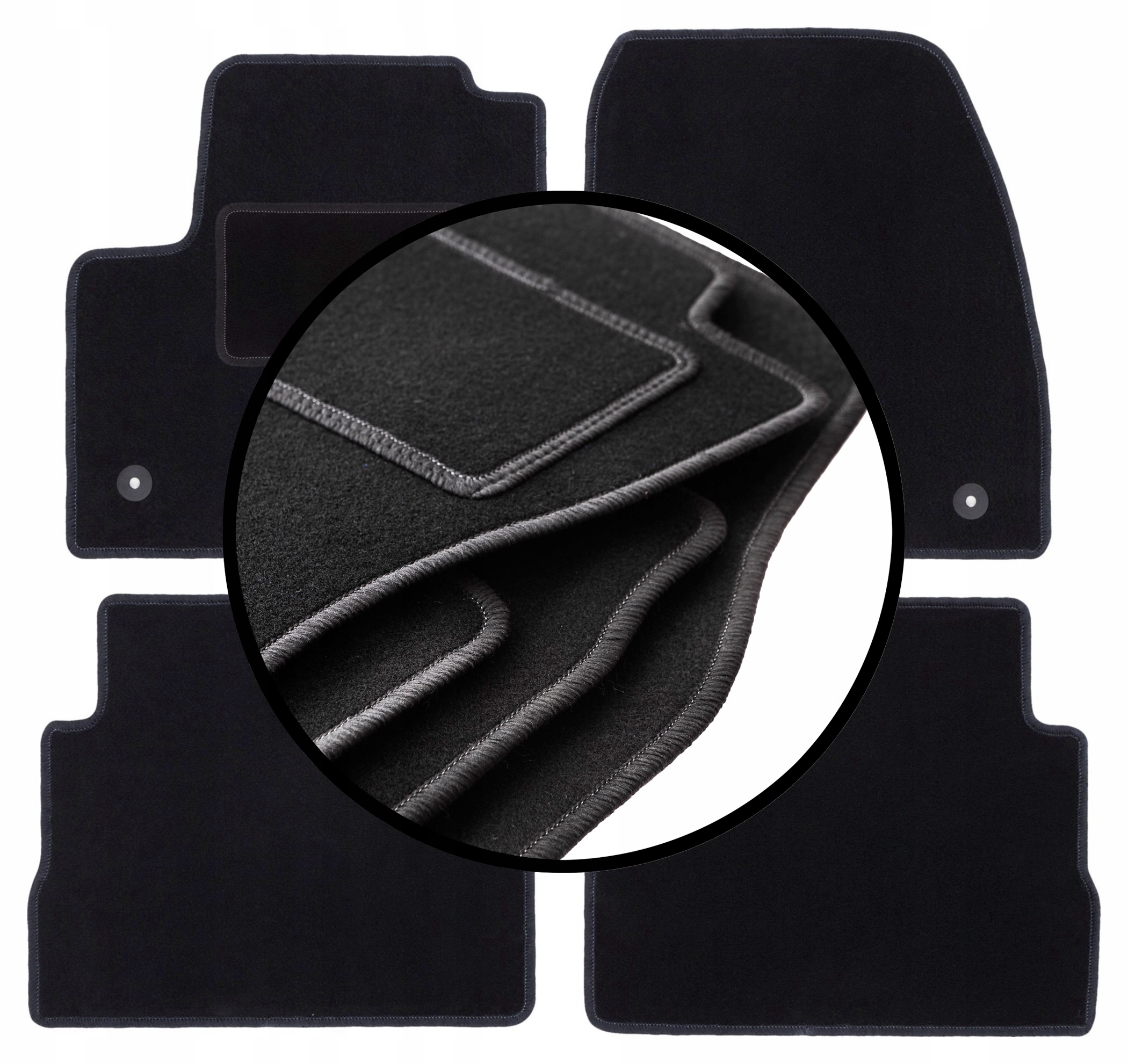 Velurové koberce komplet pro: Ford Kuga MK2 Suv (2012-2019)