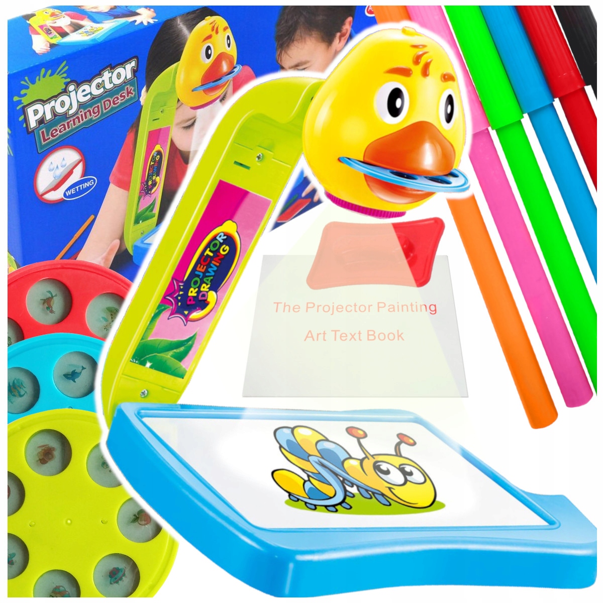 Projektor Rzutnik do Nauki Rysowania ze Slajdami Podświetlany Regulowany