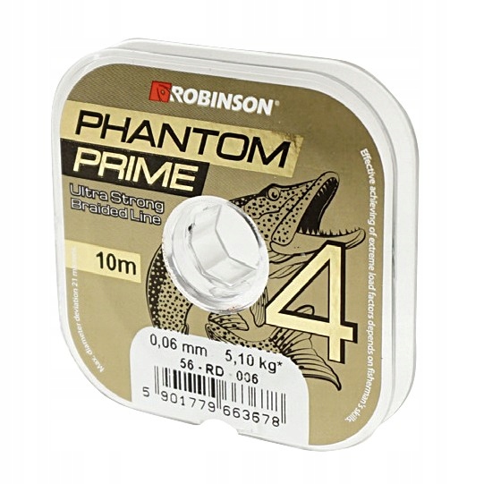 Plecionka Phantom Prime X4 0,15mm 10m ciemnoziel.