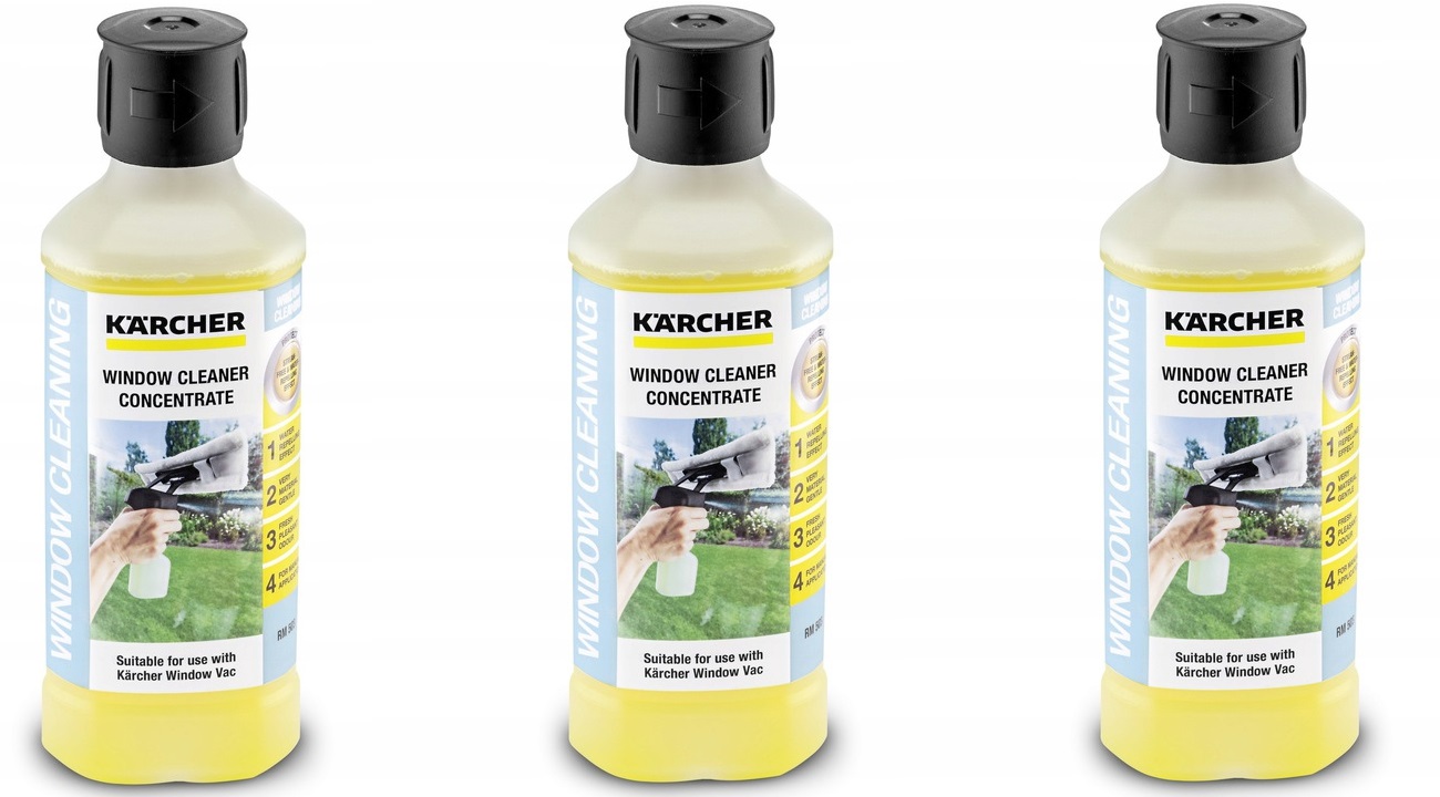 Levně 3x Kapalina na okna Karcher Rm 503 Koncentrát 0,5L
