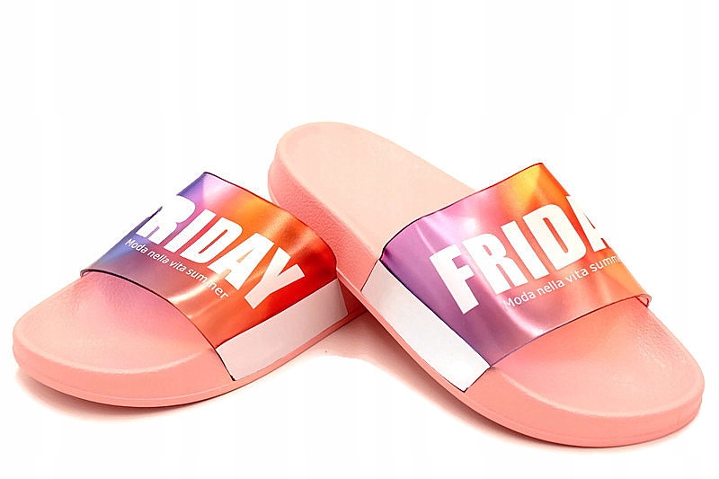 KLAPKI SUMMER KOKTAJLOWE FRIDAY JASNE RÓŻOWE R.37 Rozmiar 37