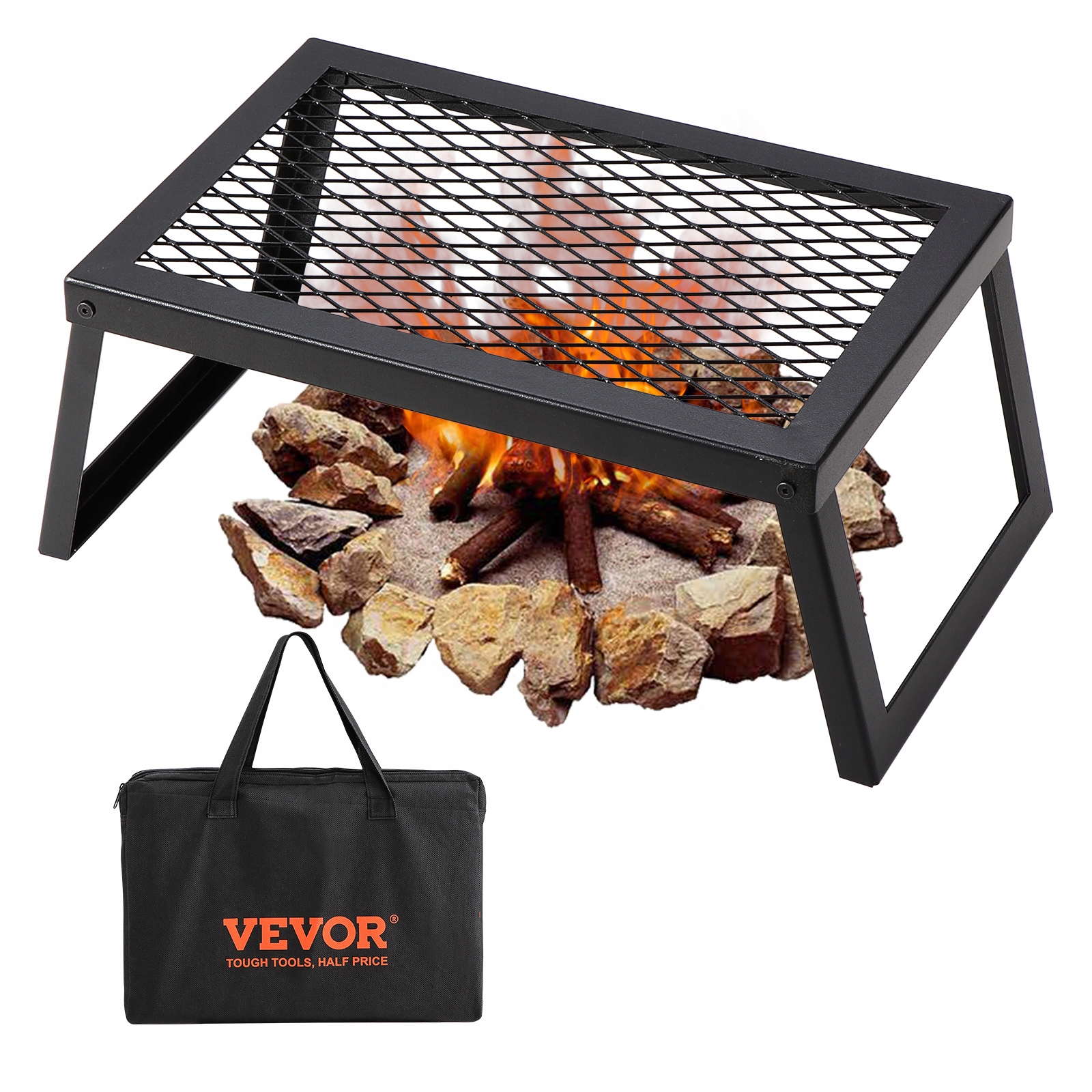 Vevor Skladací Stolový Gril Na Uhlie 458X305X205 MM Silný Na Kempovanie