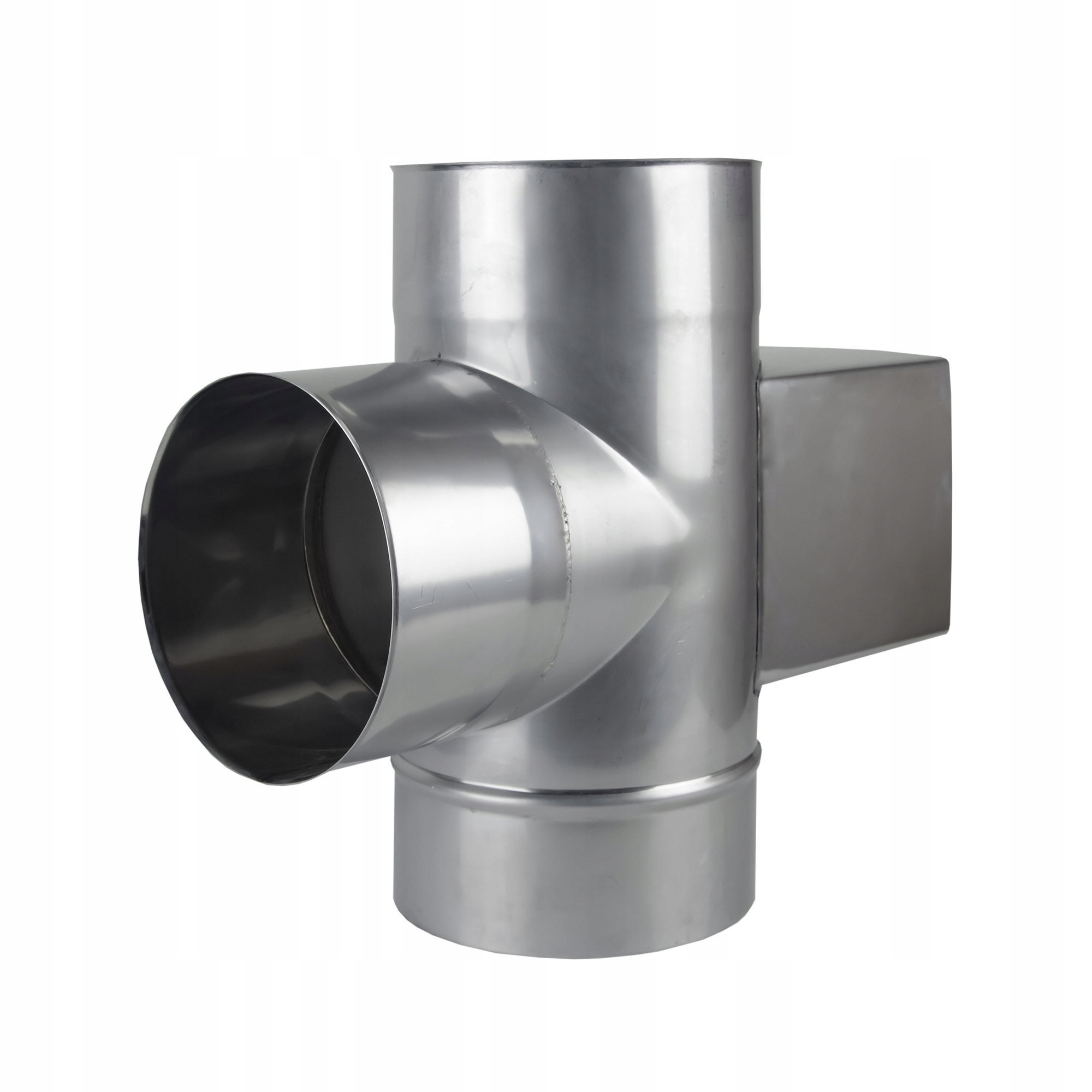 Kzs T-rozdělovač s protilehlým čištěním, průměr 150 mm, tloušťka 1,0 mm, komínová vložka, žárovka