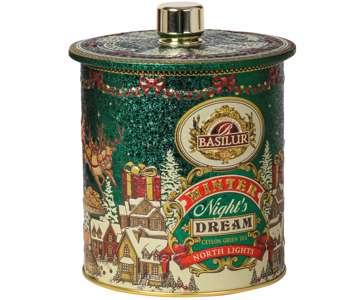 Herbata zielona Basilur North Lights sypana Truskawka w puszce 100 g