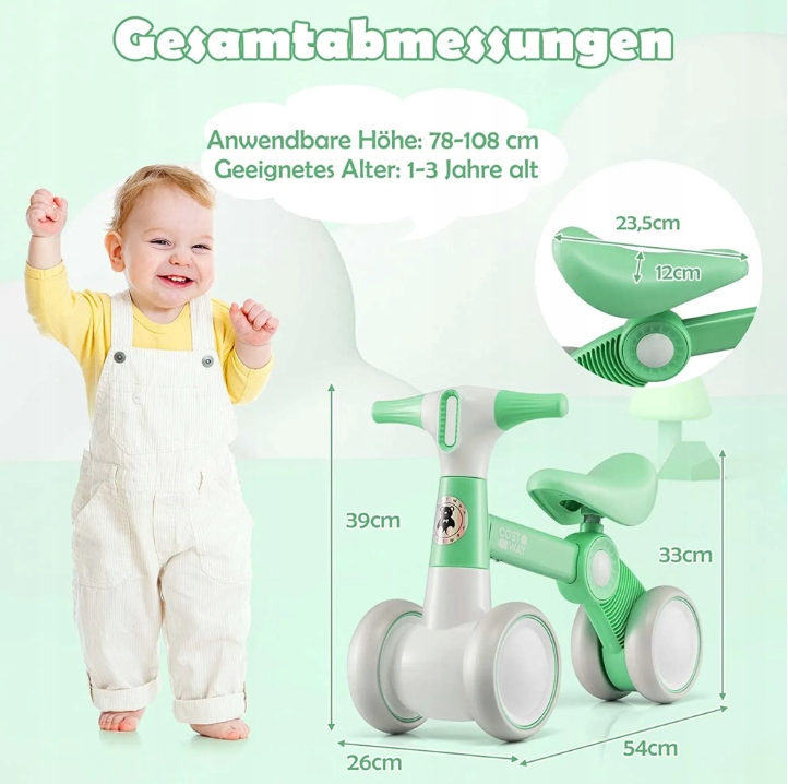 Rowerek biegowy dla dzieci 1-3 lata Model inny