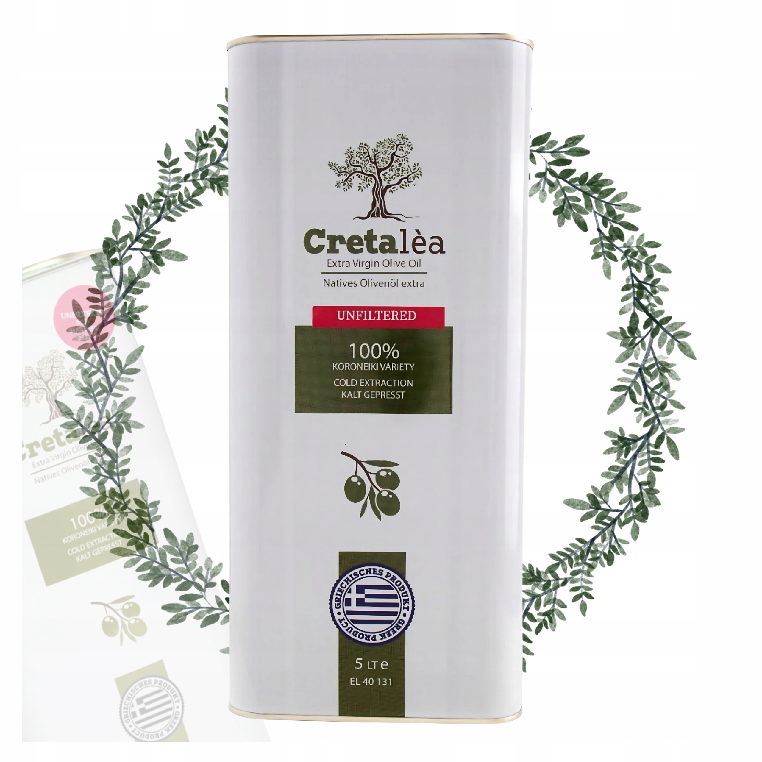 Extra Panenský Olivový Olej 5 L, Řecký, Nefiltrovaný, Lisovaný Za Studena