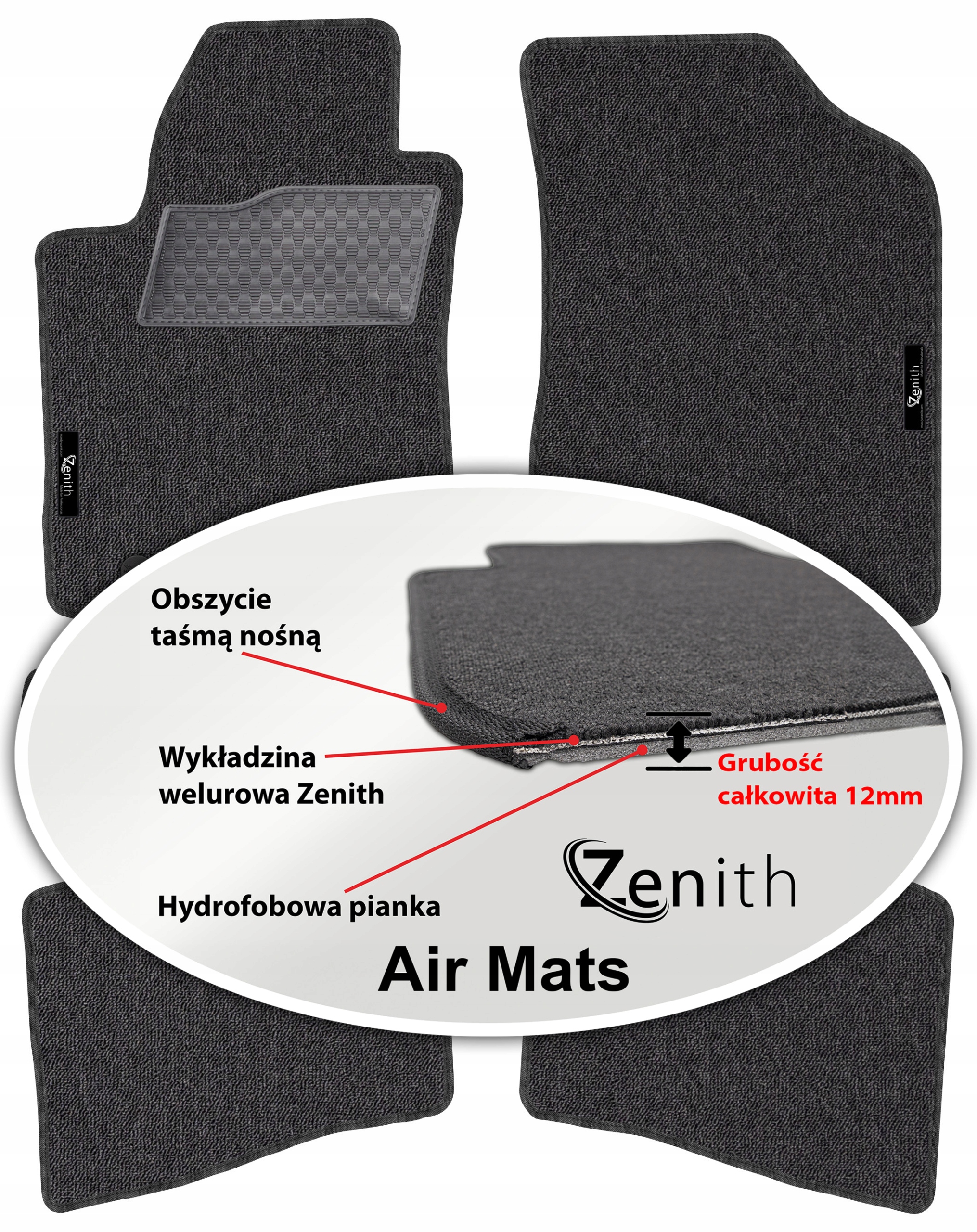 Hyundai i30 Cw Kombi 08-12 Velúrové koberčeky do auta Zenith Air Mats