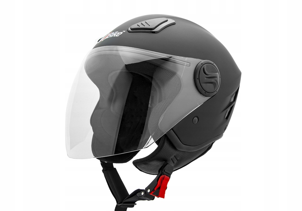 Otvorená Prilba Motocykel Skúter Motor Čierny Mat M