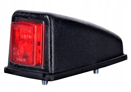 LAMPA OBRYSOWA NAROŻNA DACHOWA LED 12/24V czerwona