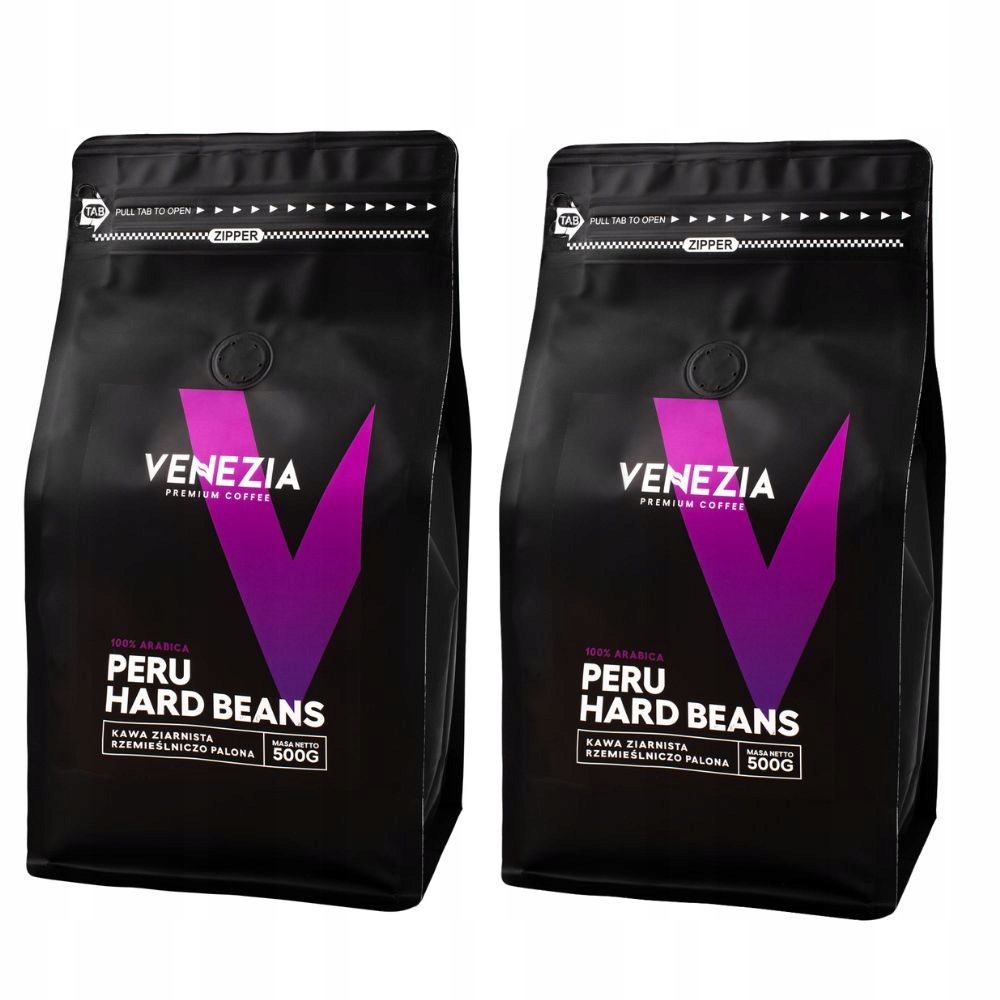Levně Káva zrnková Venezia Peru Hard Beans 100% čerstvě pražená arabica 1 kg