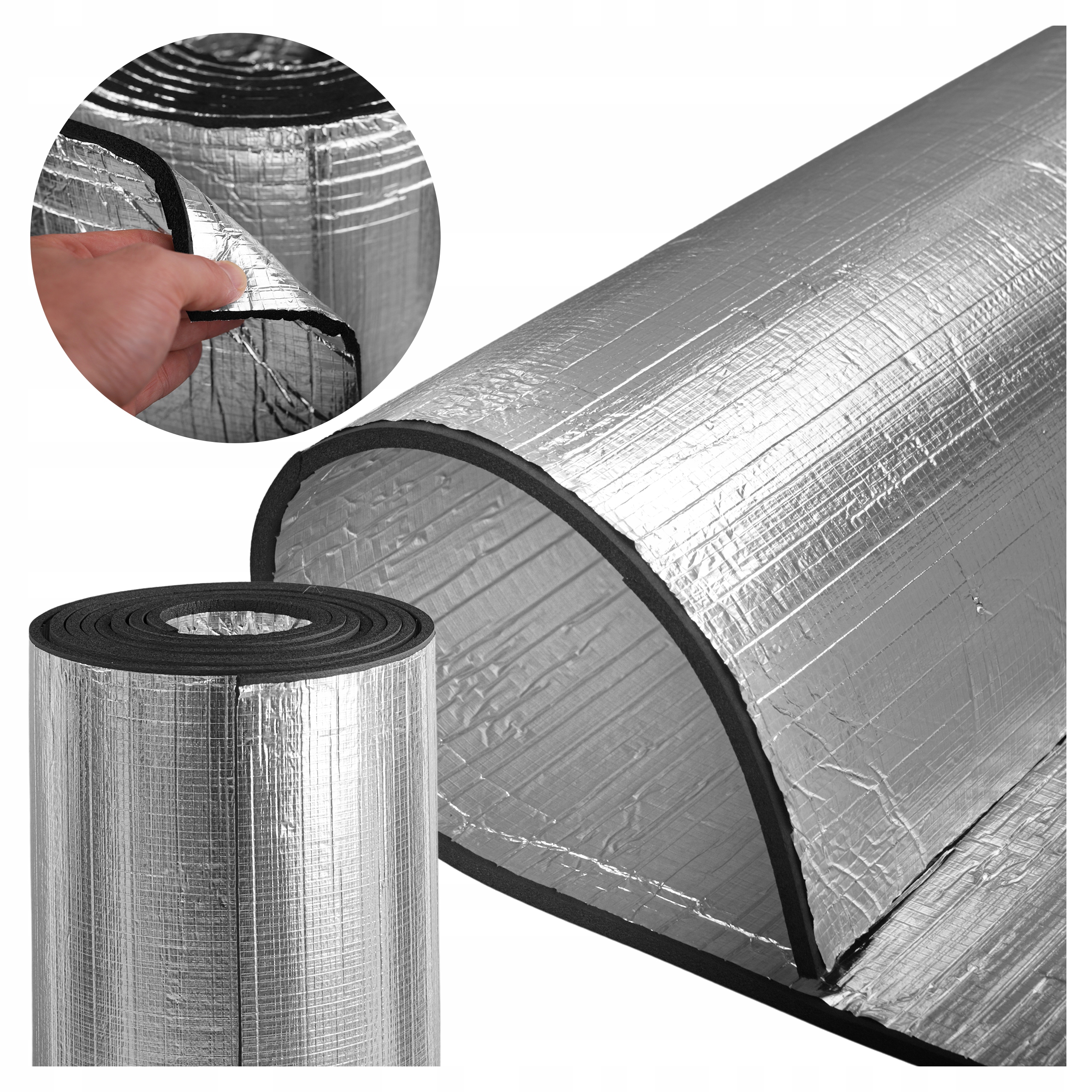 Bitmat termoizolační kaučuková podložka s hliníkem na obou stranách, pěna 1 m2