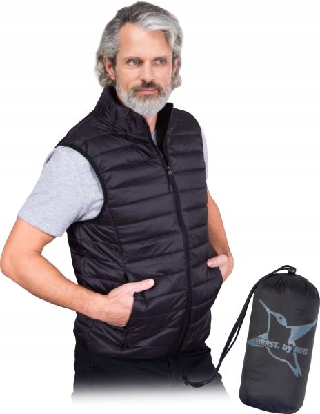 Bezrękawnik Męski pikowany czarny ocieplany jesienna kamizelka Dart r. M