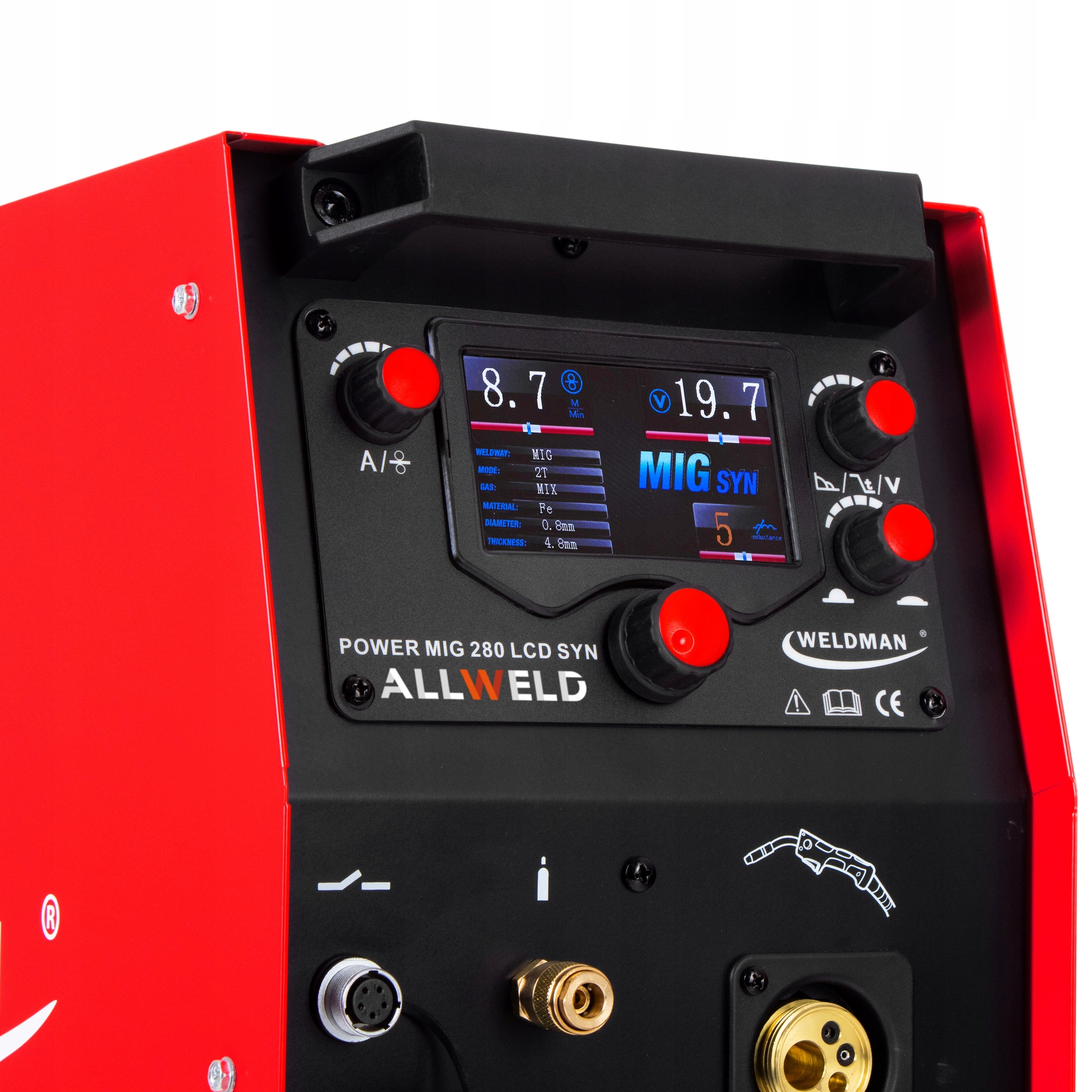 SPAWARKA INWERTEROWA WELDMAN POWER MIG 280 LCD MMA TIG ALU SYN 4R 4X4 400V EAN (GTIN) 5902701751487