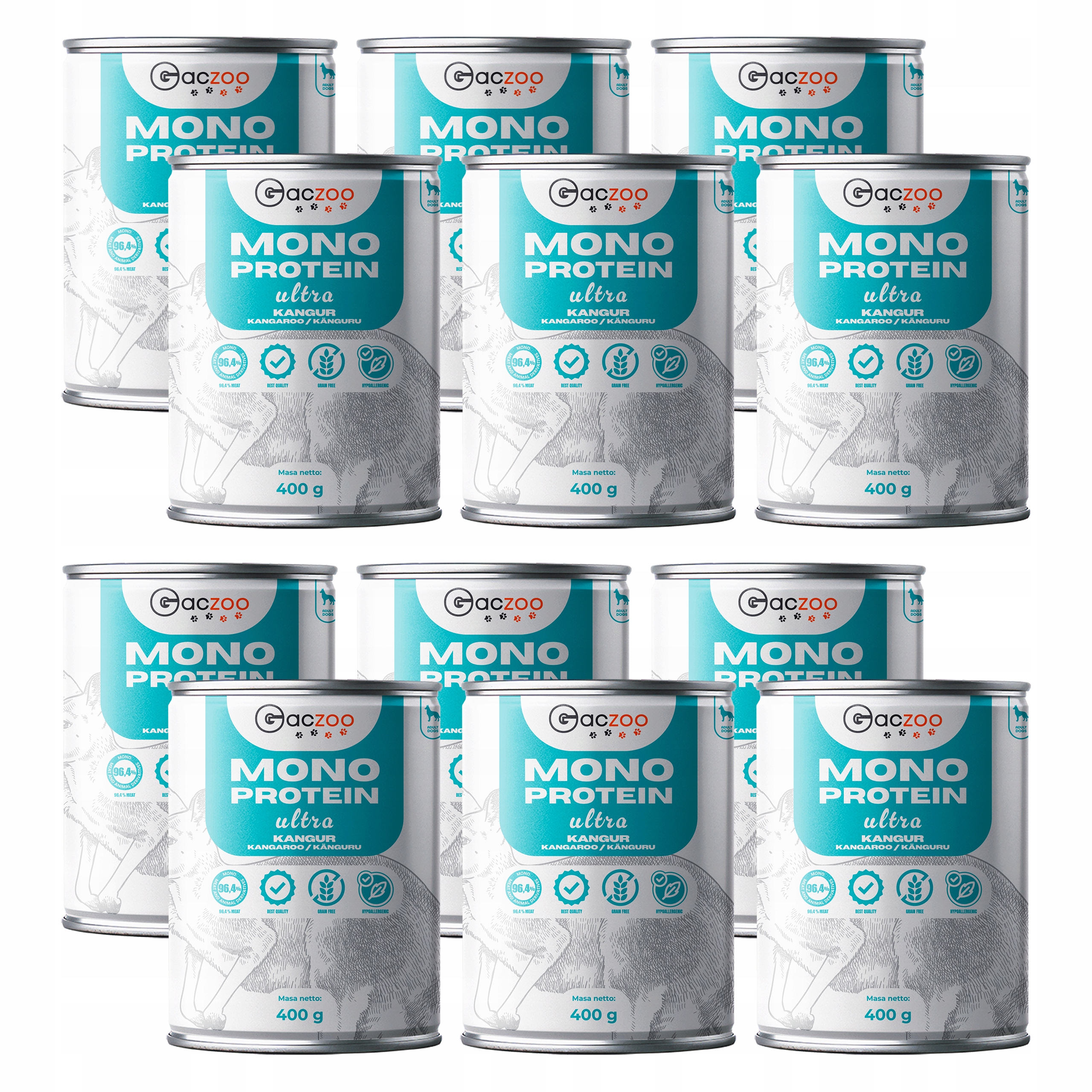 Levně Gaczoo Mono Protein Ultra krmivo pro psy Kangur 12 x 400 g monoproteinové