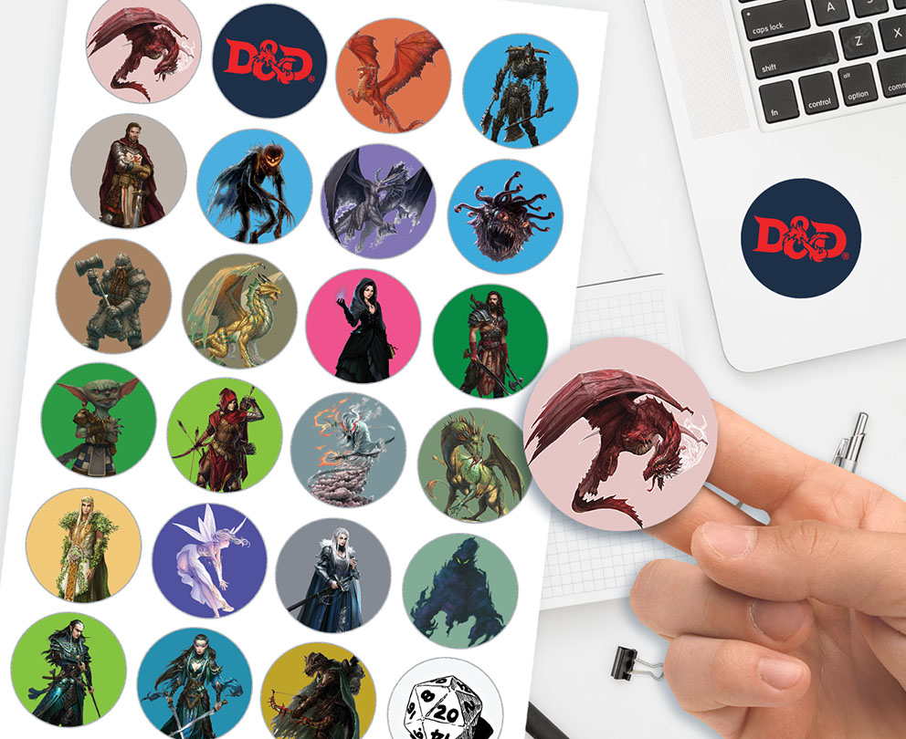 ZESTAW NAKLEJKI + TATUAŻE DLA DZIECI DZIECIĘCE DUNGEONS AND DRAGONS JAKOŚĆ Marka inny