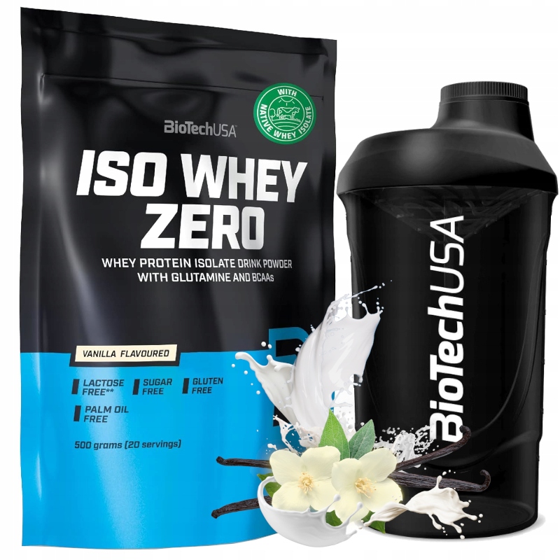 Proteín WPI Kondicionér BioTech Iso Whey 500g + Shaker