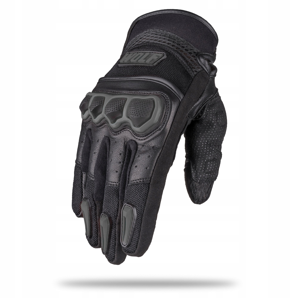 WOLF KRÓTKIE LETNIE RĘKAWICE MOTOCYKLOWE SKÓRA-TEKSTYLIA WOLF TAF GREY 2XL Rozmiar XXL