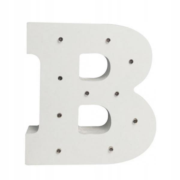 Wooden LED Letter Alphabet Light B