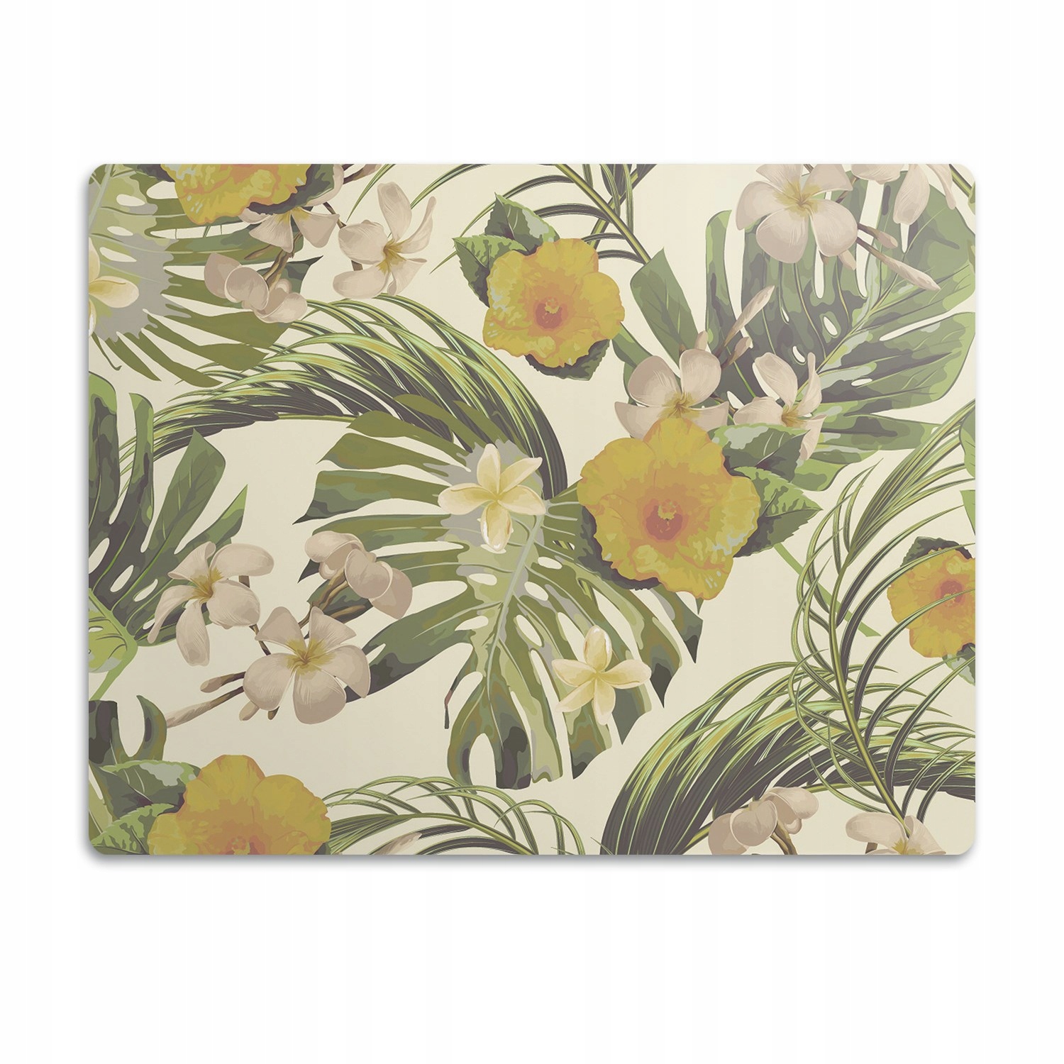 Levně Pod misku podložka Tropické květy a listy 90x60 cm