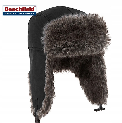 CIEPŁA CZAPKA ZIMOWA USZATKA USZANKA DAMSKA MĘSKA PILOTKA r. S/M Marka Beechfield