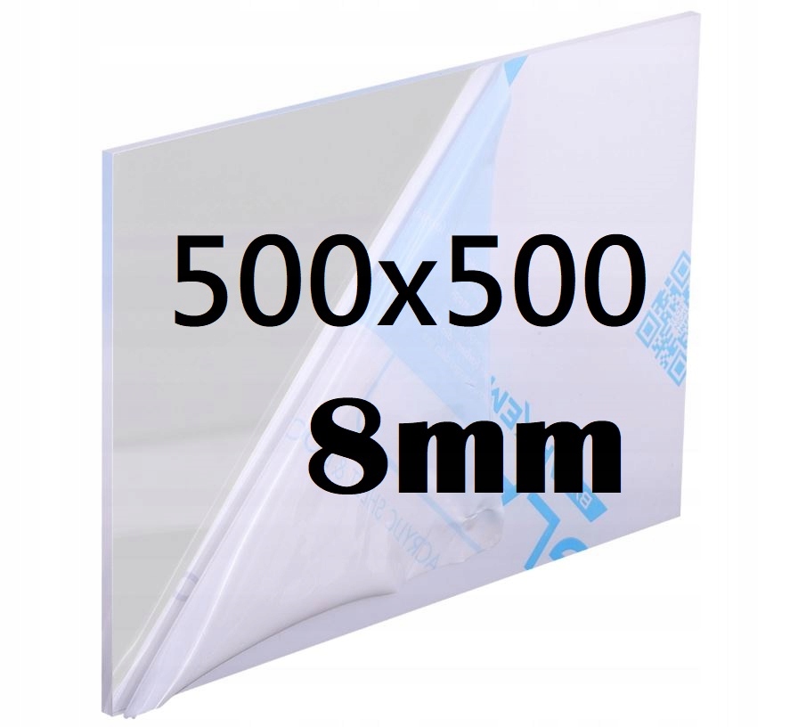 Plexi Plexi Plexi Plexa na míru 50 cm x 50 cm x 8 mm