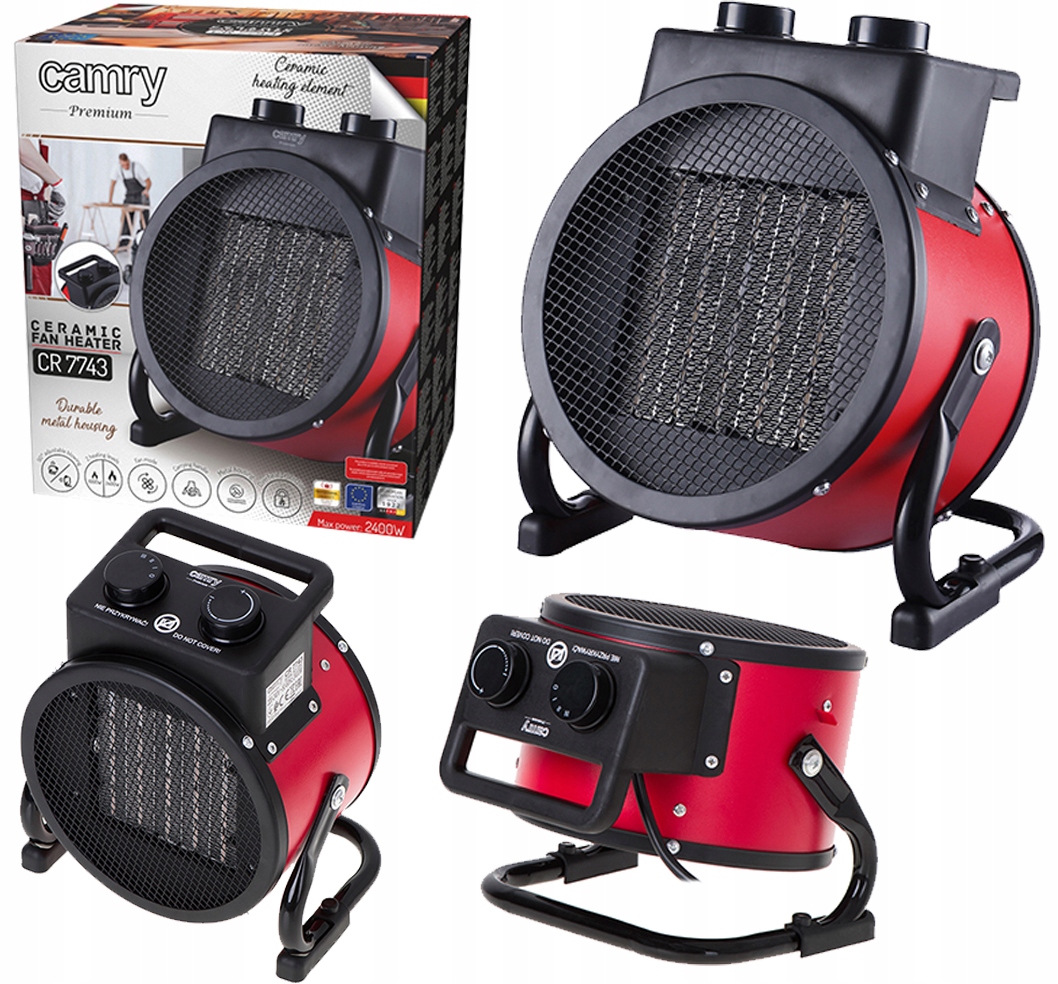 Elektrický keramický ohřívač Camry Cr 7743 Termostat Radiátor 2400W