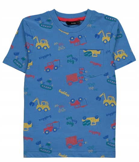 

George t-shirt Nowy 86 *12-18m. Koparka koszulka