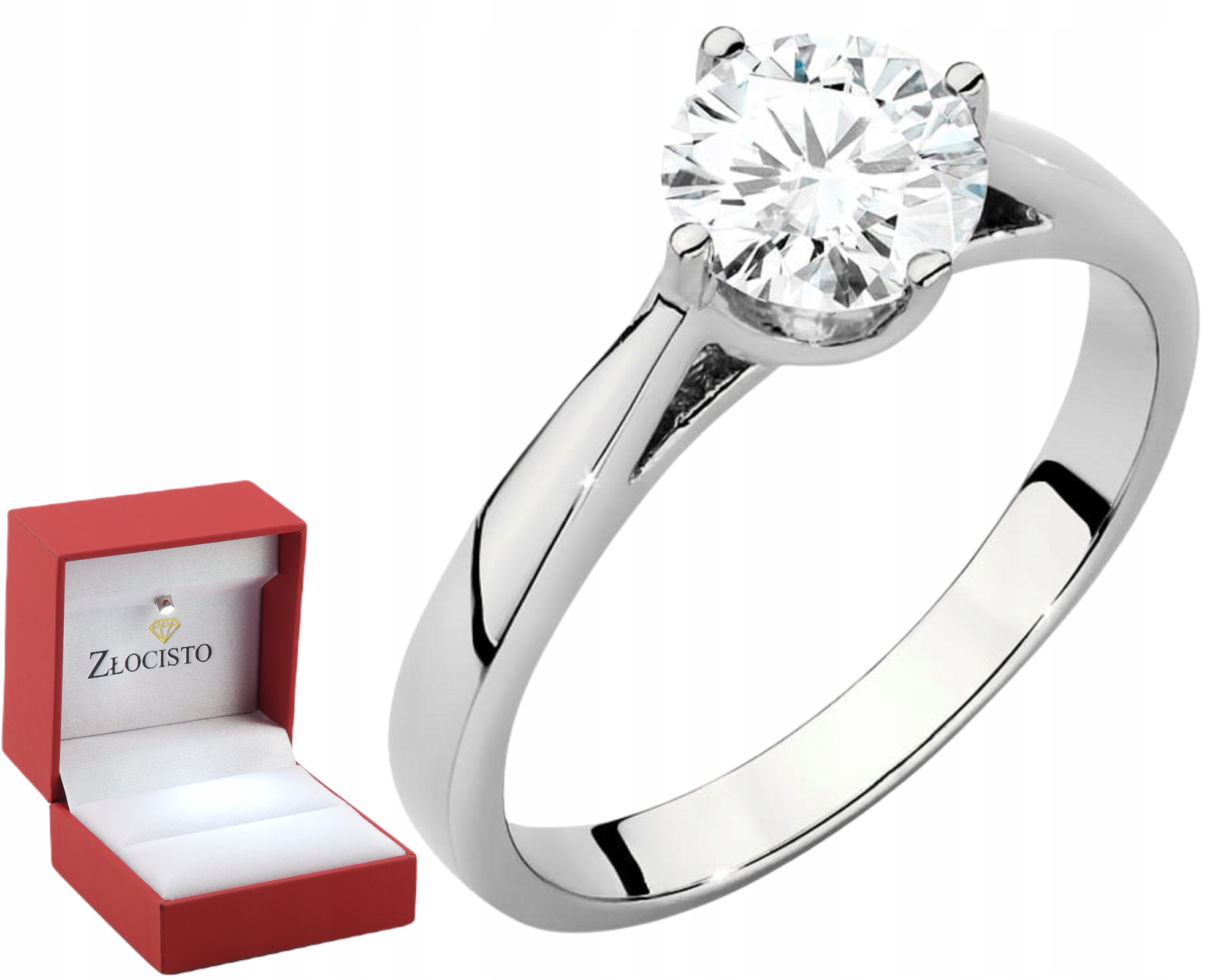 Stylový Zlatý Prstýnek 14 Karát S Laboratorním Diamantem Jako Dárek