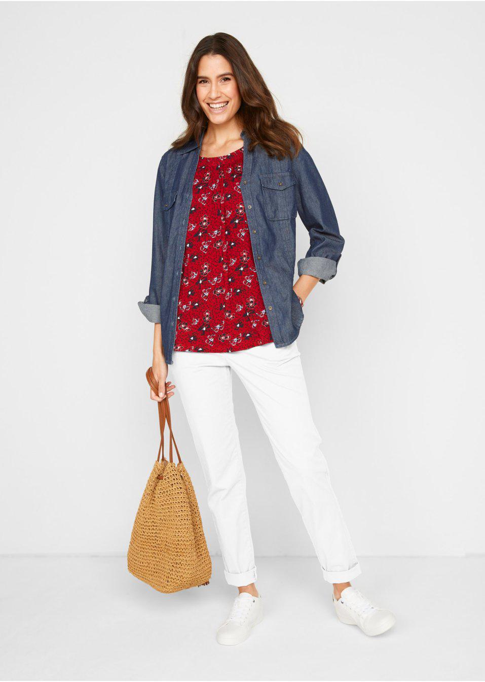 BLUZKA Z DEKOLTEM CARMEN 36/38 Kolor wielokolorowy