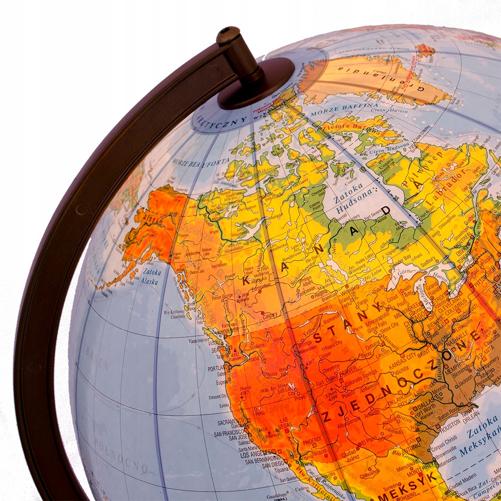 Duży, podświetlany GLOBUS - Pomysł na prezent ! Język polski