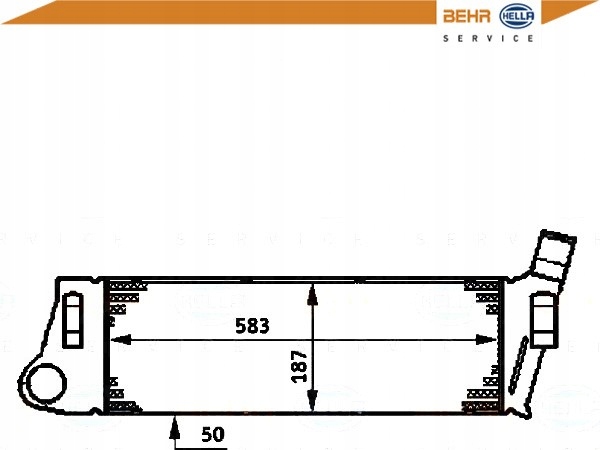 BEHR HELLA INTERCOOLER RENAULT MEGANE II BEHR HELL Wersja Europejska