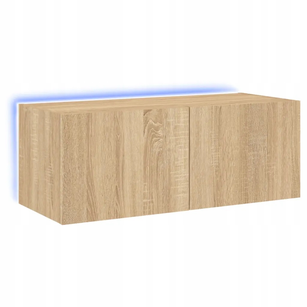 Závěsná Rtv skříňka s Rgb Led osvětlením, dub Sonoma, 80 x 35 x 31 cm