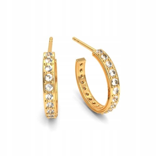 Náušnice s kamínky stříbro pozlacené