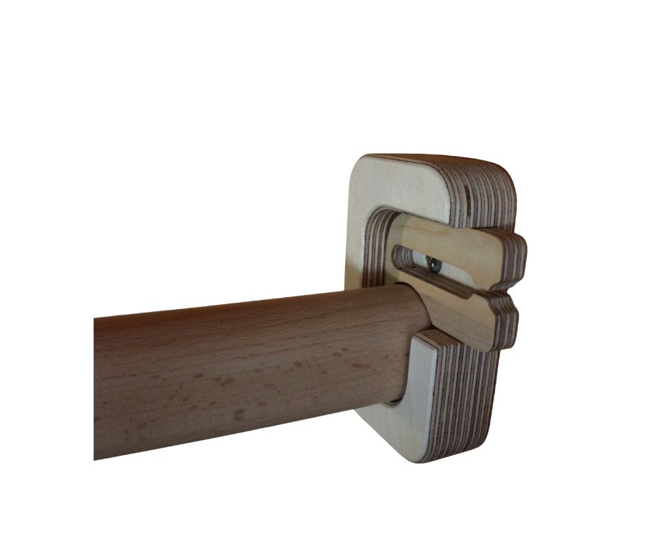 Drążek do podciągania we framugę z blokadą,- do 145 cm, drewniany Na wymiar