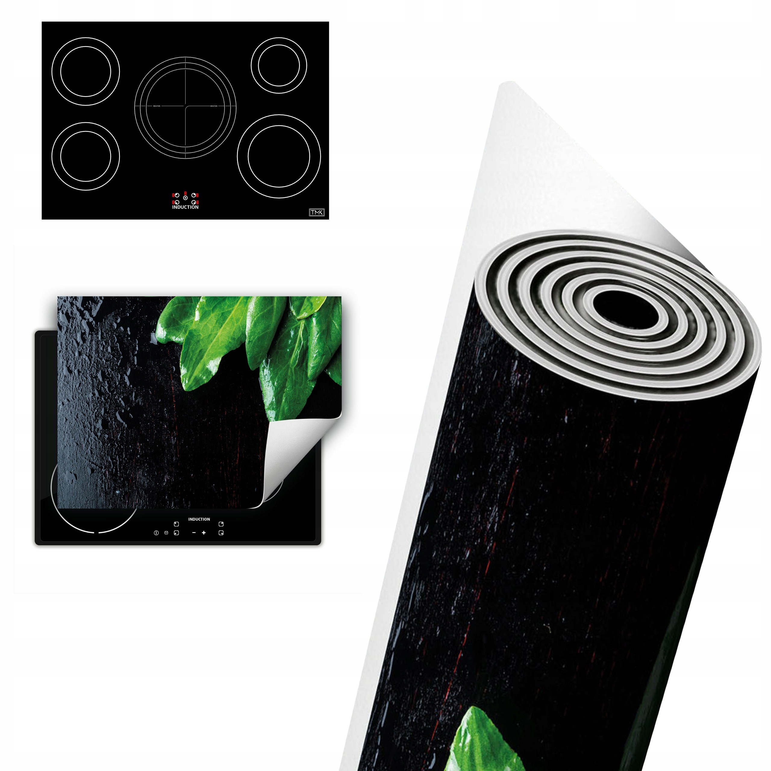 Vinylová Ochranná Deska Na Indukci 80x52 černá kuchyně