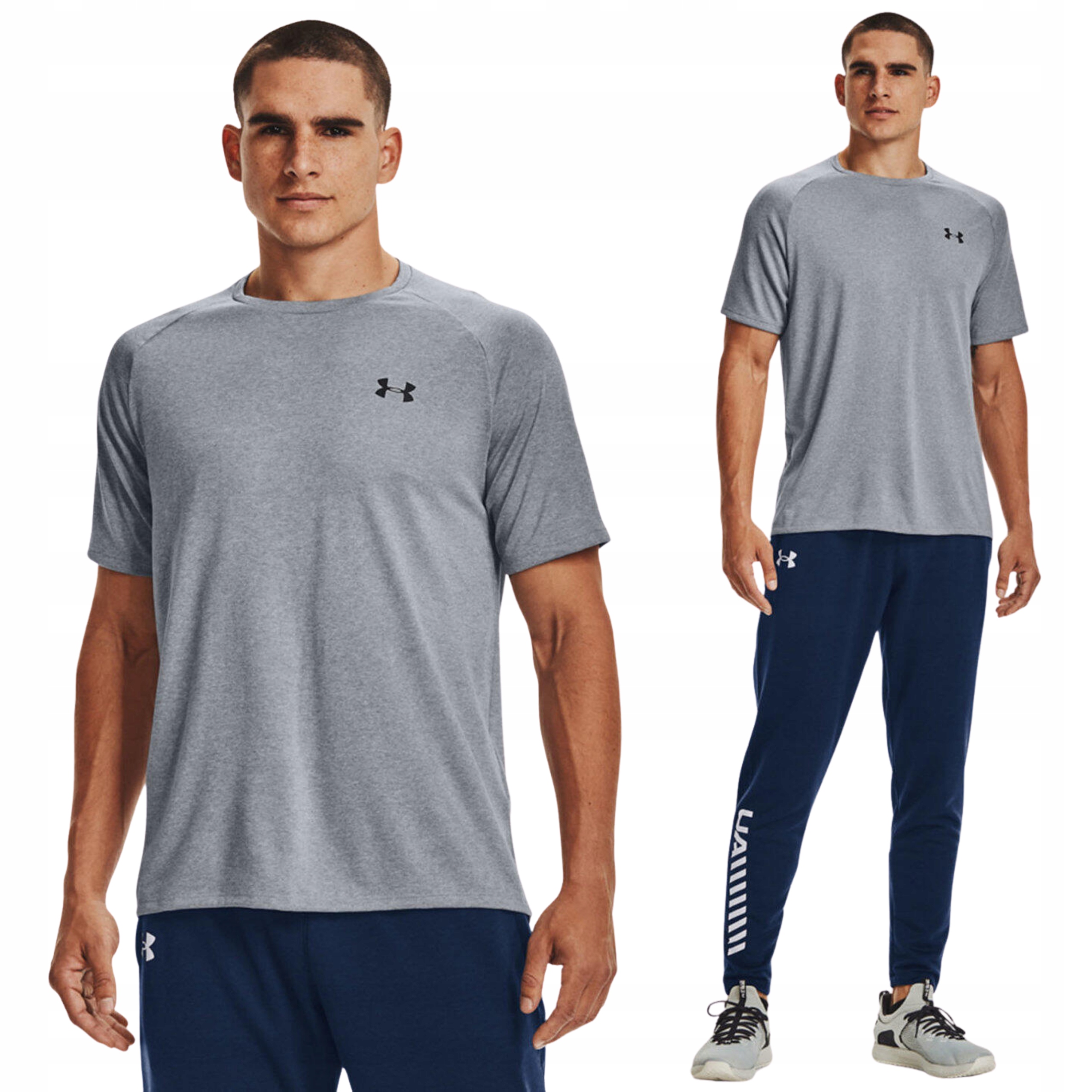 Under Armour Koszulka Męska Sportowa T-shirt Tech Termoaktywna Szara M