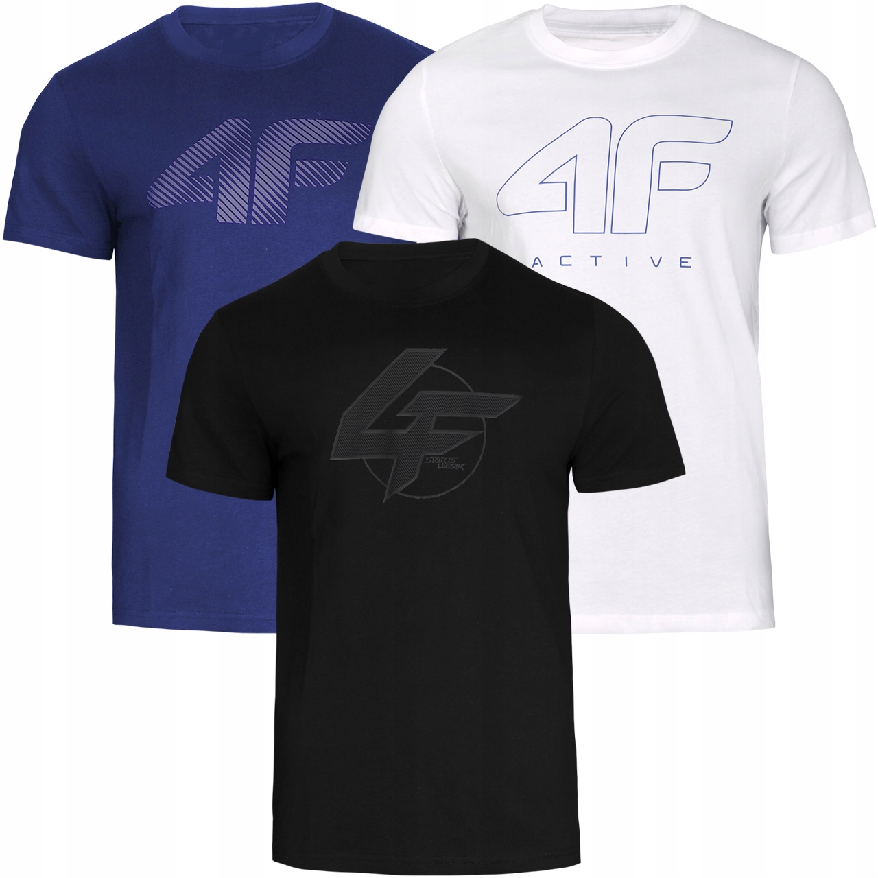 Koszulka Męska 4F T-shirt komplet 3 szt. TZ10 Podkoszulek Bawełniany XL