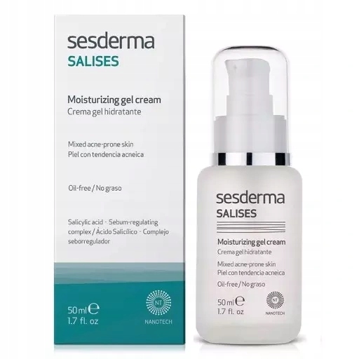 Sesderma Salises Gel Cream, Krem, Żel Nawilżający do Twarzy, 50ml