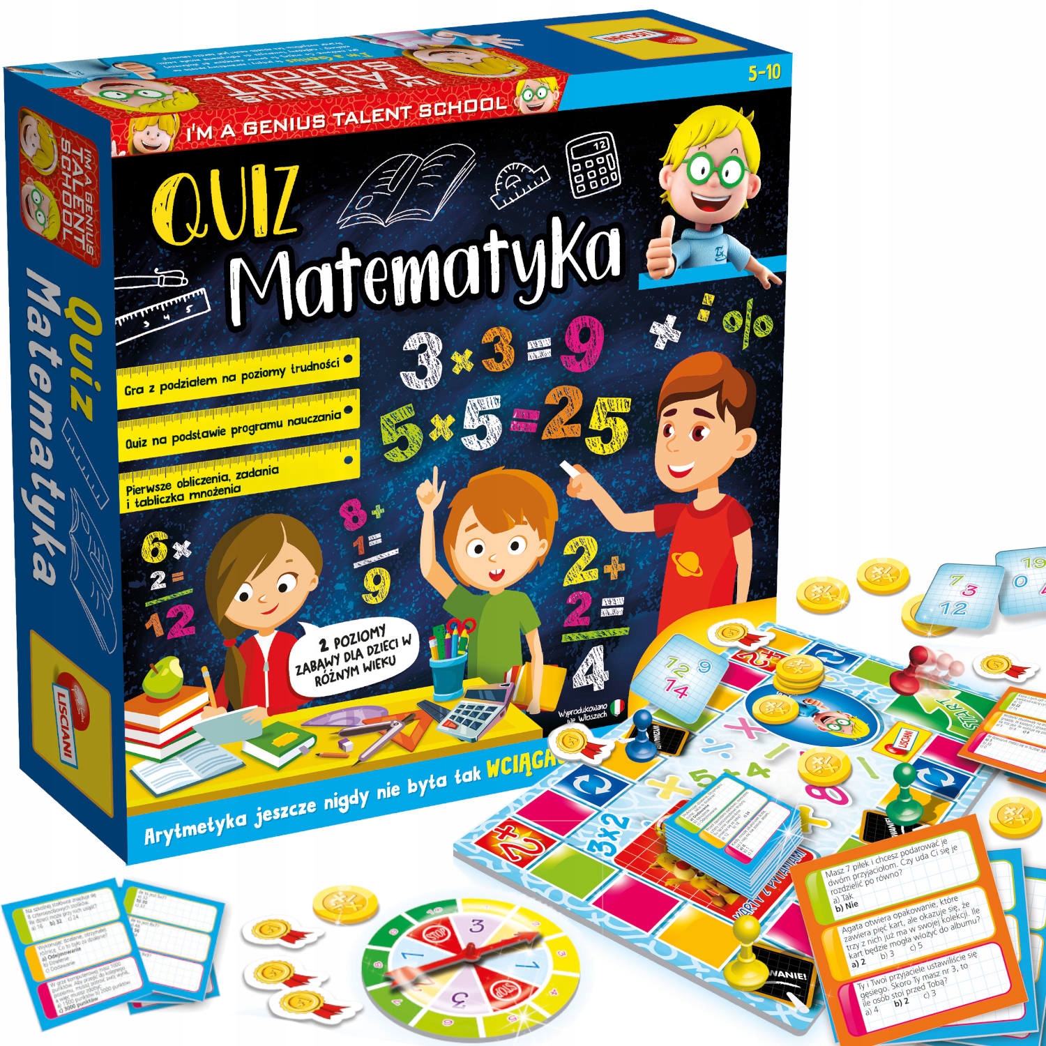 

Quiz Matematyka Gra Mały Geniusz Nauka Lisciani