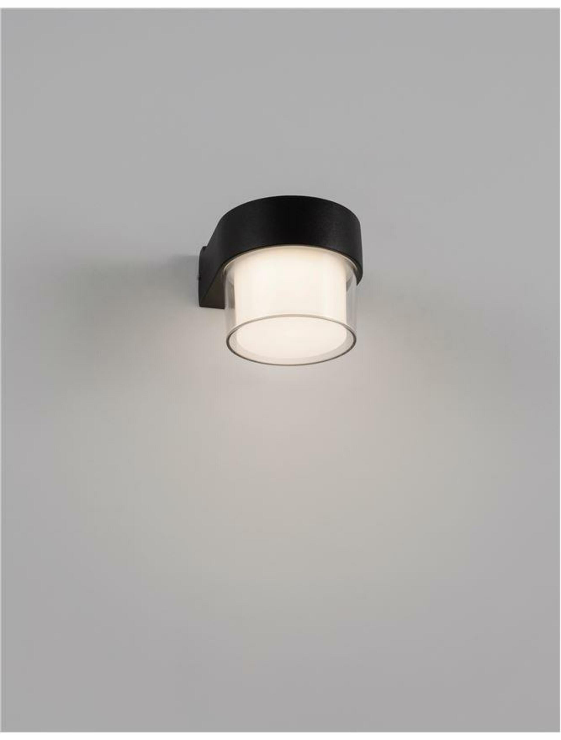 Nova Luce vonkajšie nástenné svietidlo Darf čierny hliník Abs difúzor Led 5W 3