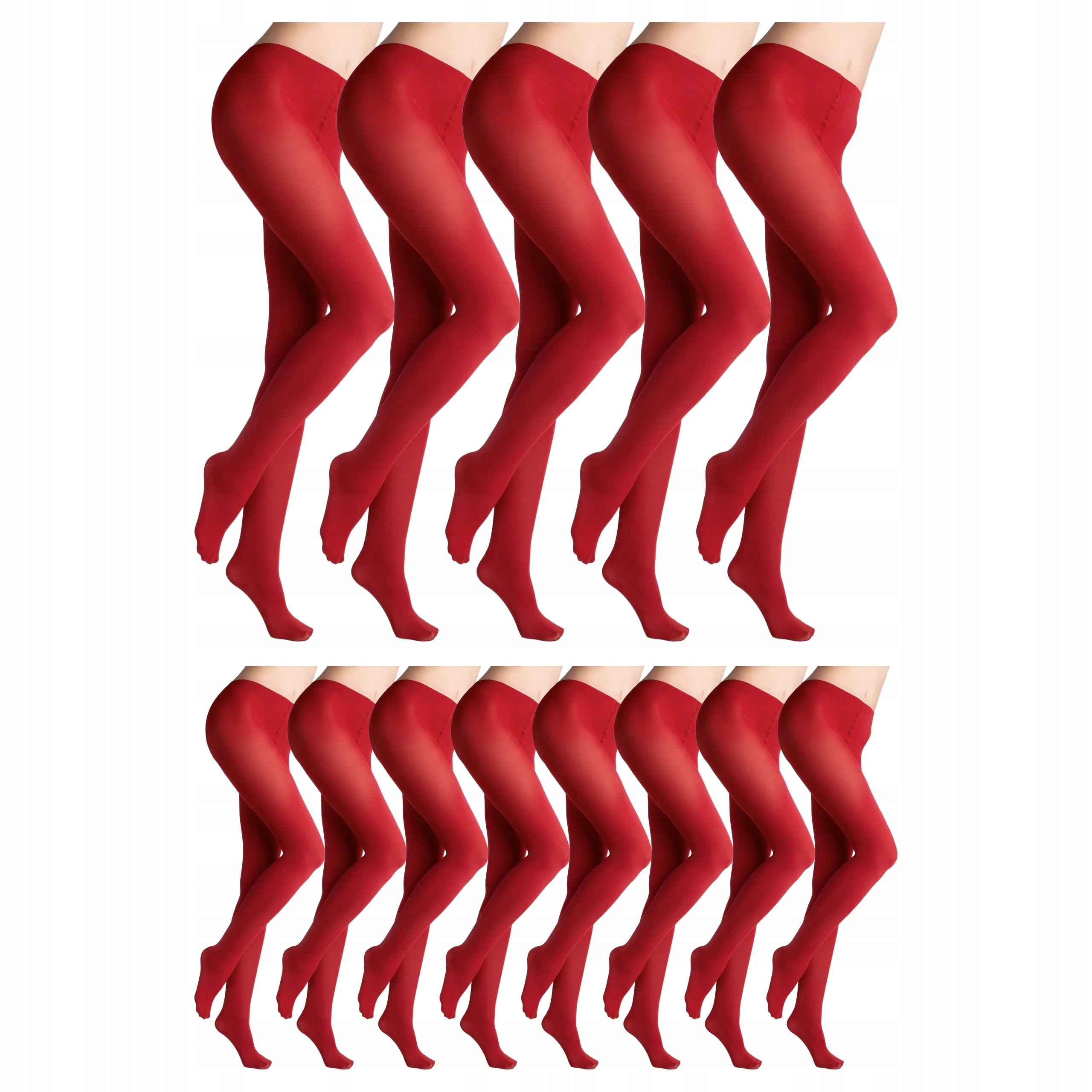 13 x Krycí punčocháče bez kalhotek Micro 60 den Marilyn Red 2-S