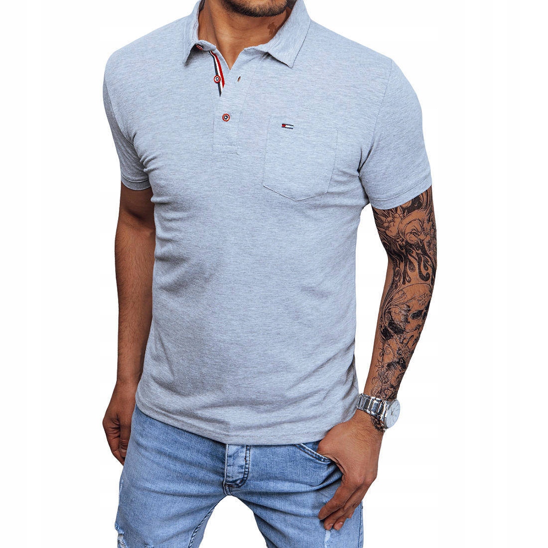 

Koszulka Polo Męska Gładka Bawełna roz. 3XL
