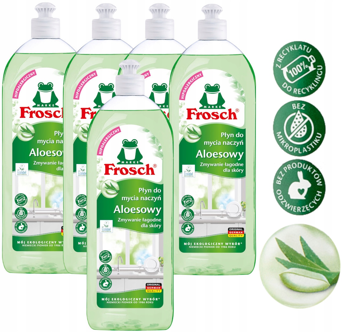 Levně Frosch Ekologický Aloe Tekutý prostředek na mytí nádobí s Ecolabel Hypoalergenní