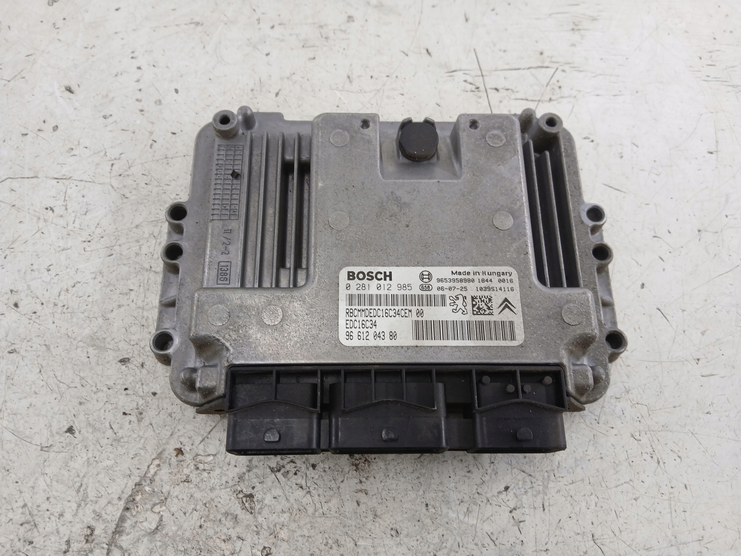 CITROEN C4 e 1.6 HDI Centralina Motore 9661204380