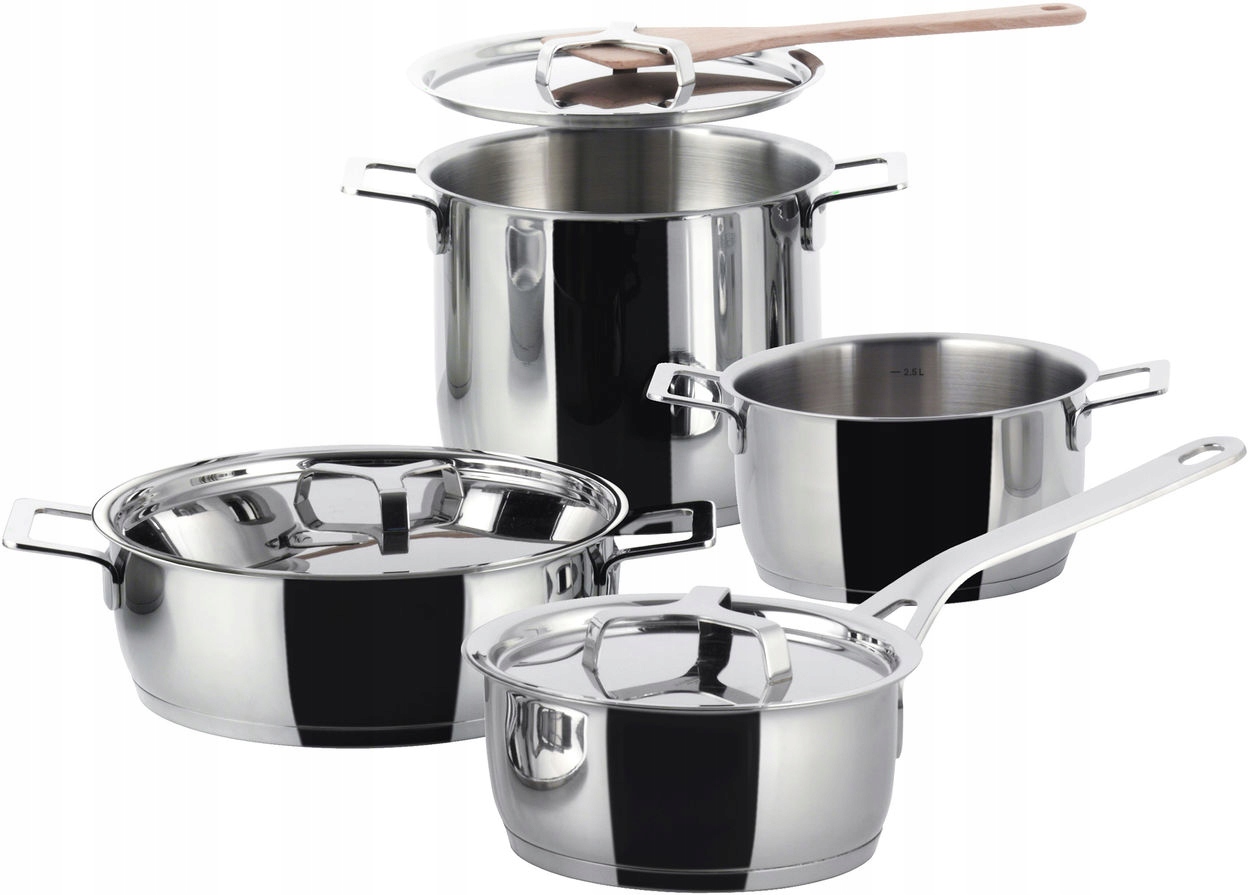 Alessi Pots & Pans sada na varenie 7 Ks Súprava Hrncov