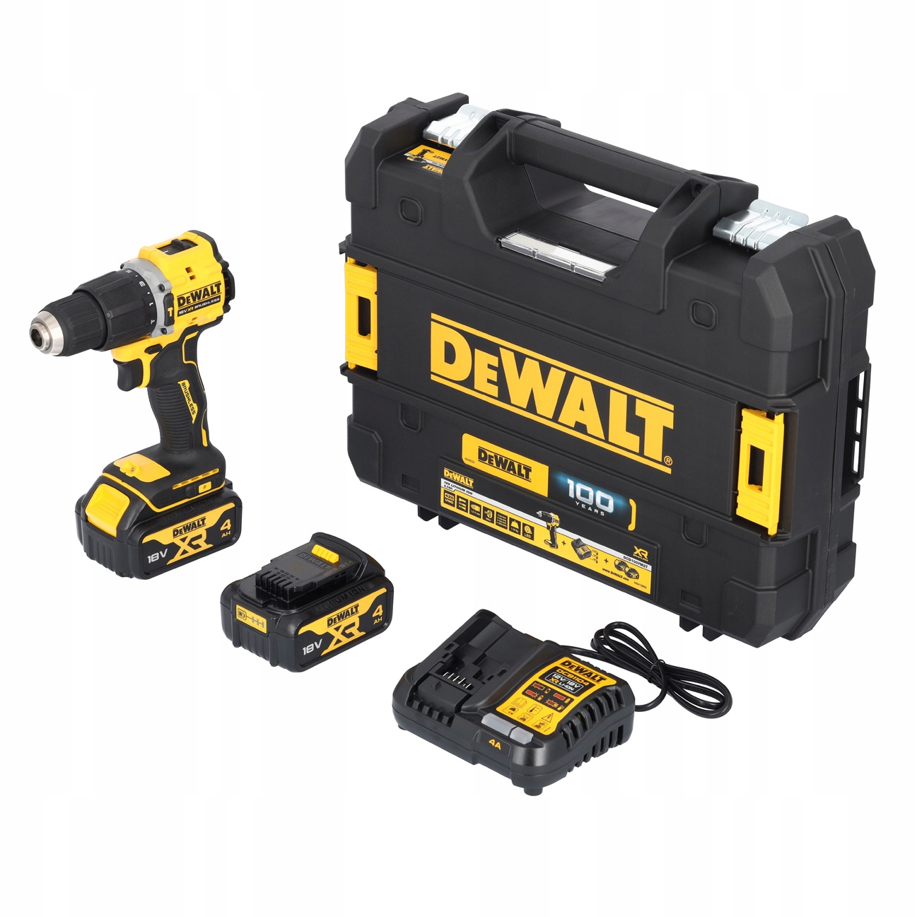 Wiertarko-wkrętarka udarowa DeWalt DCD100YM2T Aku 2x 4.0Ah Ładowarka