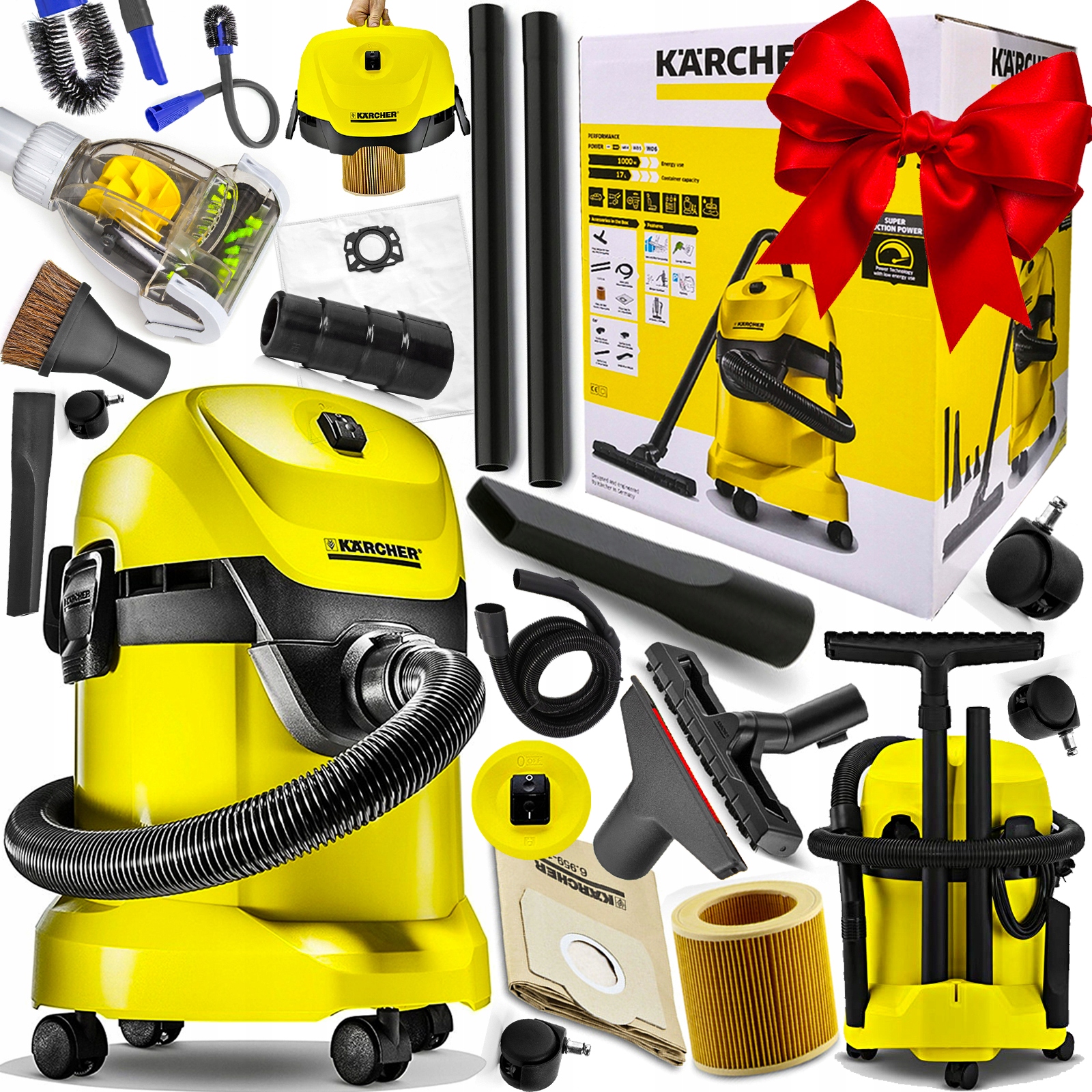 

Mocny Odkurzacz Przemysłowy Karcher WD3 Turbo XXXL